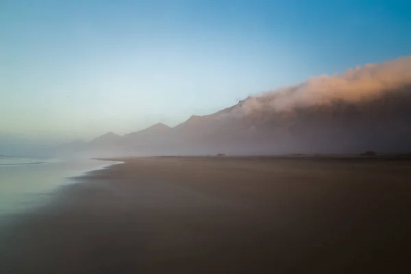 Cloudy Cofete Beach Landscape Fuerteventura Canary Islands Spain — Stock Photo, Image