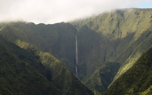 Vue Des Chutes Honokohau Haute Cascade Maui 1100 Pieds Présentée — Photo