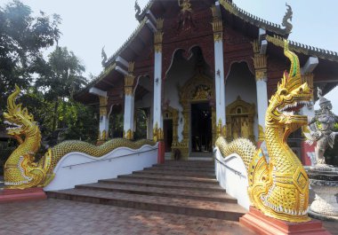 Bir görünümünü Wat Chang Kam Phra Wihan, Wiang Kum Kam, Chiang Mai, T