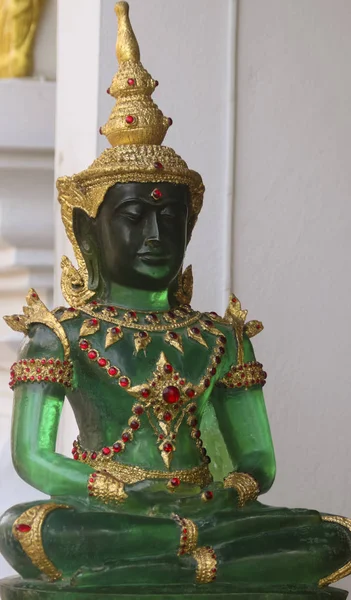 Eine Jade Buddha Statue Aus Chiang Mai Thailand — Stockfoto
