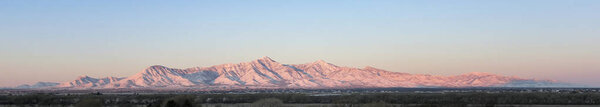 A Panorama of the Snowy Huachuca Mountains, Arizona, USA