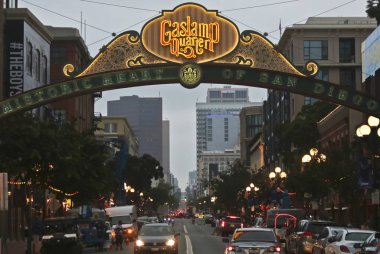 San Diego Gaslamp Mahallesi'ne Giriş, Ca, Abd