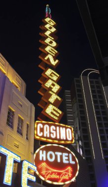 Bir Golden Gate Sign, Fremont Street Experience, Las Vegas, Nv, Us