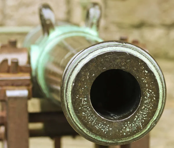 A Vintage British Cannon, Caernarfon Castle, Wales, Gb, Uk — Stock fotografie