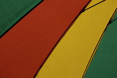 Portre renkli şemsiye