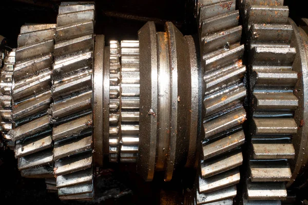 Rodas de engrenagens do motor — Fotografia de Stock