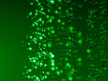 yeşil su damlası bokeh