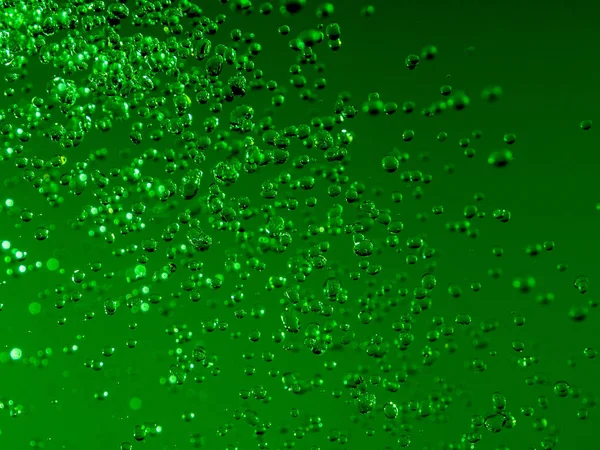 green water drops bokeh