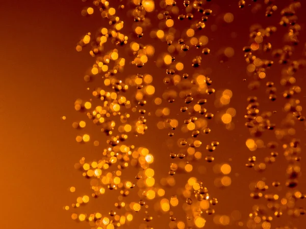 Gouttes Eau Orange Bokeh — Photo