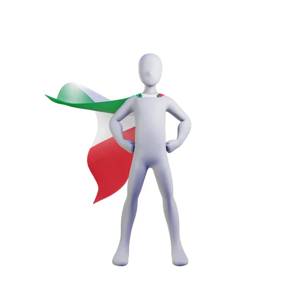 Superhrdina Vykreslení Italským Národem Mys — Stock fotografie