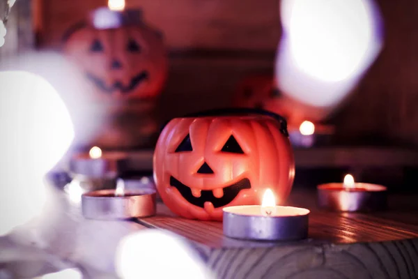 Felice Halloween Zucca Testa Jack Sfondo — Foto Stock