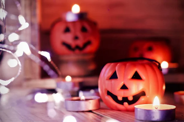 Happy Halloween Pumpa Huvud Jack Bakgrund — Stockfoto