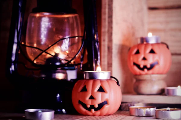 Felice Halloween Zucca Testa Jack Sfondo — Foto Stock