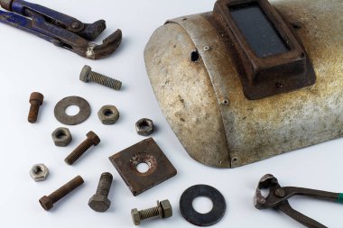 Cıvata ve somun aracı arkaplanı kapat 