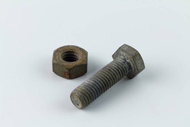 Sürgülü ve somun izole araç arka planı 