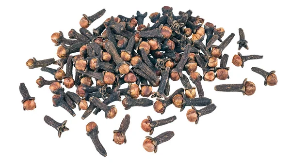 Close Aromatic Cloves Heap Syzygium Aromaticum Spilled Pile Healthy Dried — Stock Photo, Image