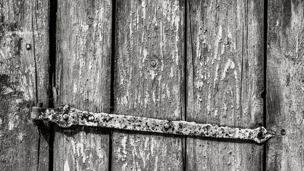 Παλιά Ρουστίκ Wicket Μαύρο Και Άσπρο Λεπτομερώς Ξύλινα Ριγέ Υφή — Φωτογραφία Αρχείου
