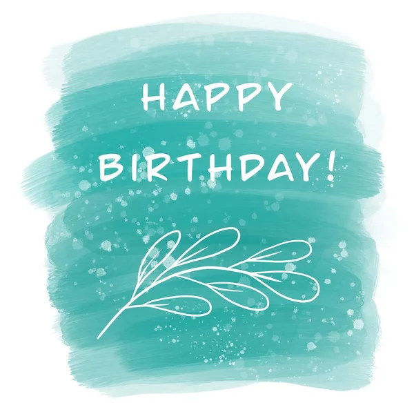 Feliz Aniversário Cartão Cartão Felicitações Para Aniversário Ilustração — Fotografia de Stock