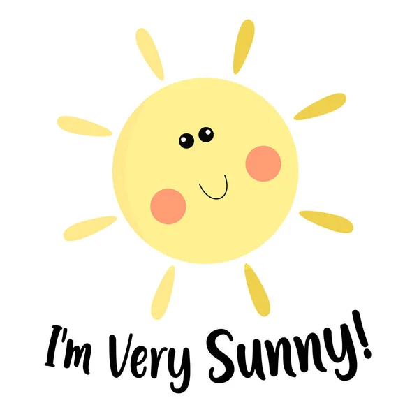 Very Sunny Fun Sunny Sun Clip Art — Stock Vector