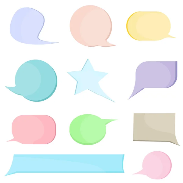 Set Colourful Comic Speech Bubbles White Background Vector Illustration — Stock Vector