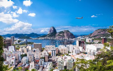 Rio De Janeiro ve Sugar Loaf, Brezilya .