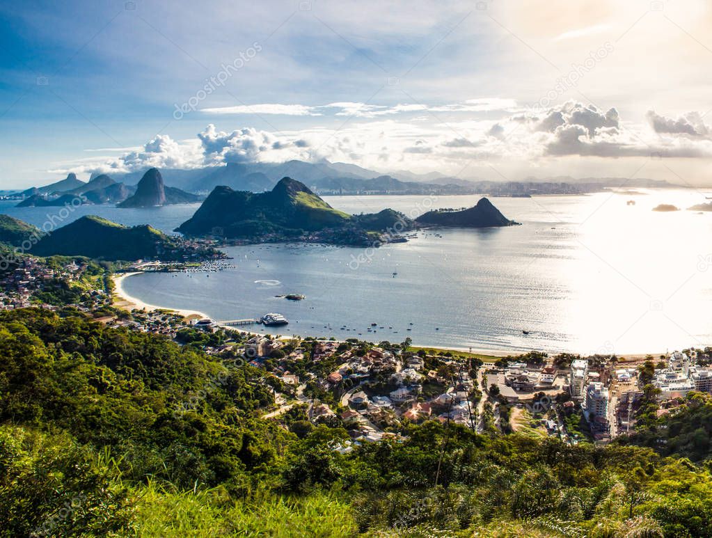 Guanabara Bay from the Cidade Park in Niteroi, Brazil.