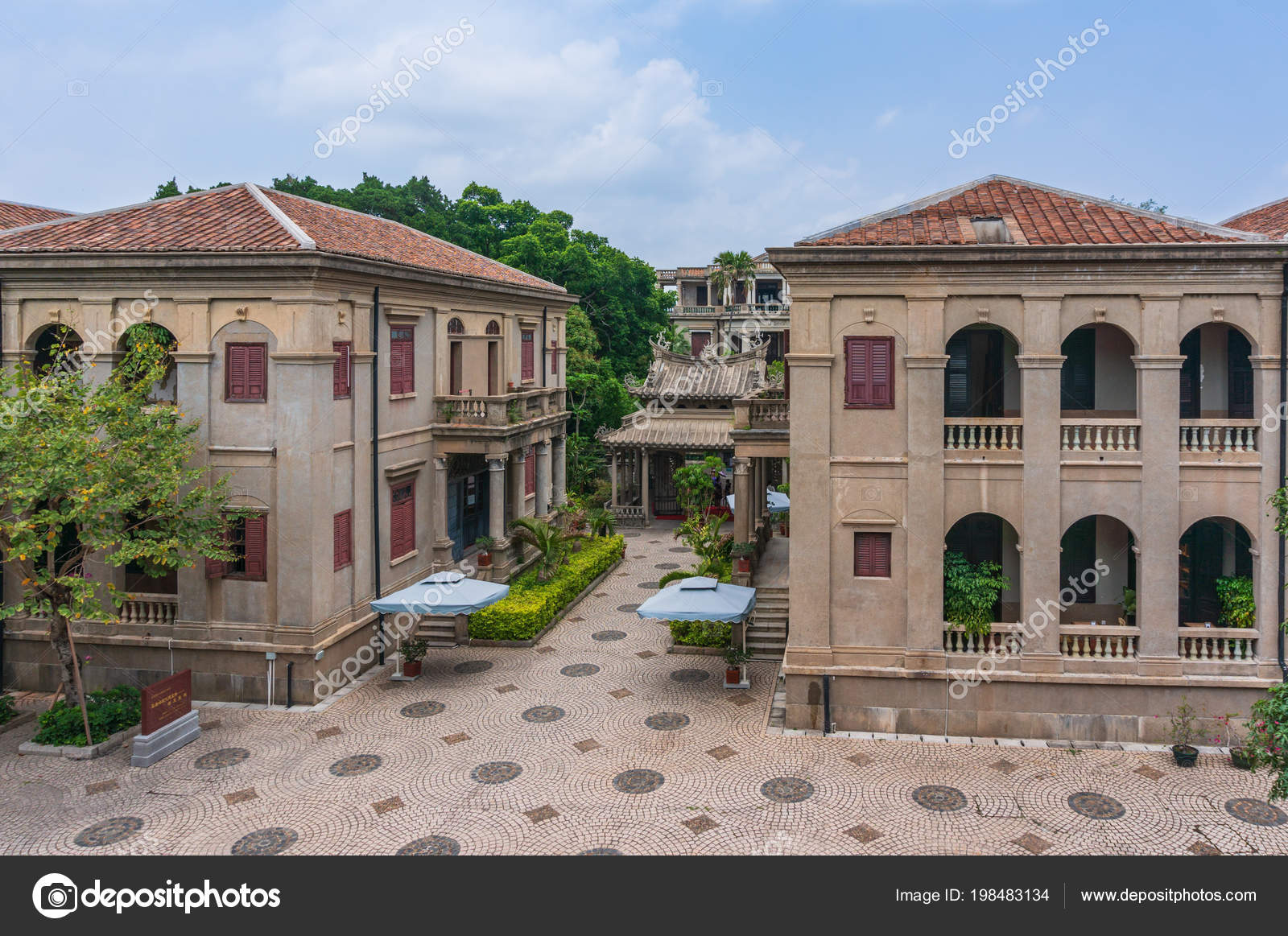 Xiamen China May 2018 High Angle View Hai Tian Tang Stock - 