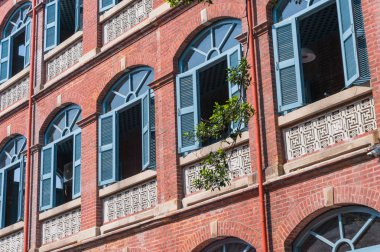 Xiamen, Çin - 30 Mayıs 2018: Antik Bina Gulangyu Adası, dış cephe