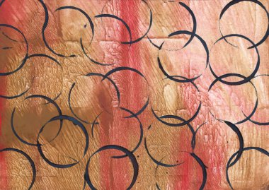 Pembe kahverengi zemin üzerine soyut daireler