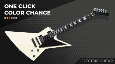 Elektro gitar. Nesne, izole ve katmanlı kolay renk değişimi