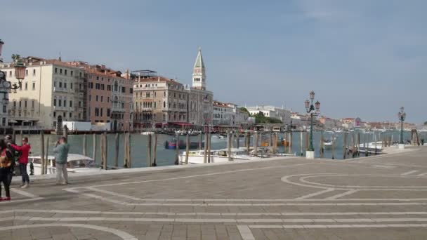 Venedig Italien Maj 2018 Visa Canal Grande Sett Från Punta — Stockvideo
