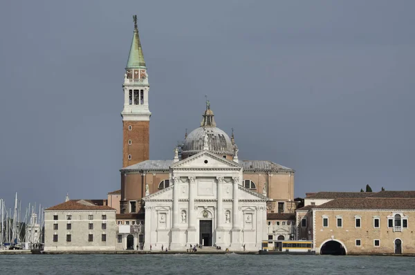 Canal Grande Con Iglesia San Giorgio Maggiore Venecia Italia —  Fotos de Stock