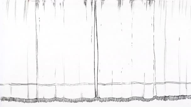 Высококачественная Мультипликационная Анимация Театральных Занавесок Альфа Канал Отдельные Маски — стоковое видео