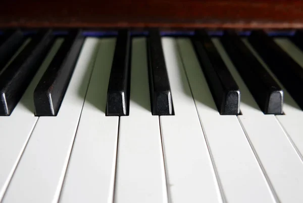 Клавіатура Піаніно Крупним Планом Мистецька Музична Концепція — стокове фото