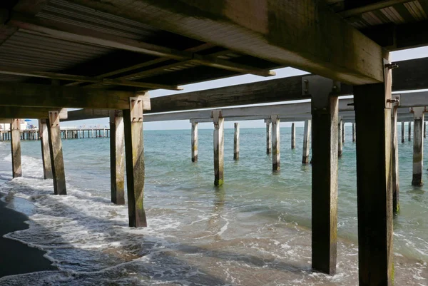 Molo Nel Mar Mediterraneo Una Giornata Sole — Foto Stock