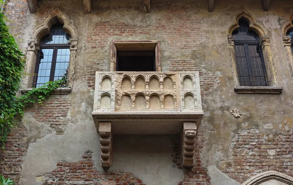 Famoso Balcone Romeo Giulietta Verona — Foto Stock