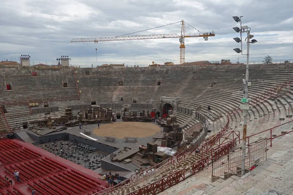 Verona Italie Juin 2018 Les Gens Dans Célèbre Arena Ancien — Photo