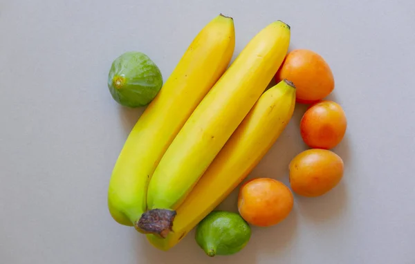 Vista Dall Alto Della Frutta Biologica Concetto Alimentazione Sana — Foto Stock