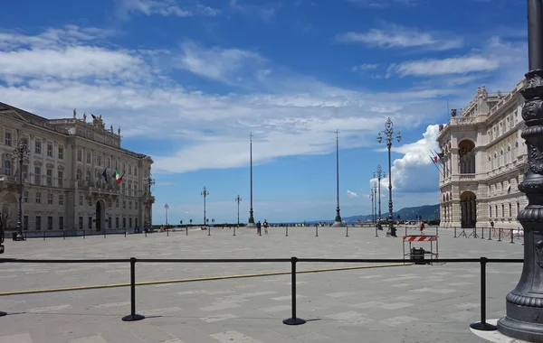 Trieste Italië Juli 2018 Piazza Unita Italia Het Centrale Plein — Stockfoto