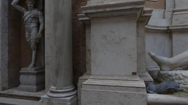 Kolossalstatue Als Ozean Restauriert Marforio Capitolina Museum Italien — Stockvideo