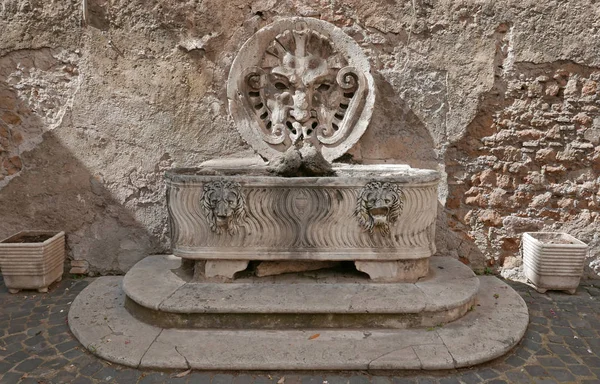 Ancient Fountain Palazzo Mattei Rome Italy — Stock Photo, Image