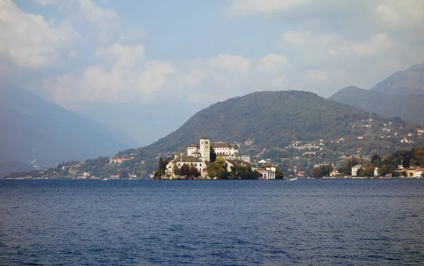 Lago Orta Isola San Giulio Piemonte Italia — Foto Stock