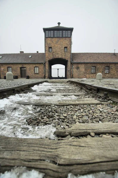 Auschwitz Birkenau Camp Concentration Extermination Nazi Allemand Pologne — Photo