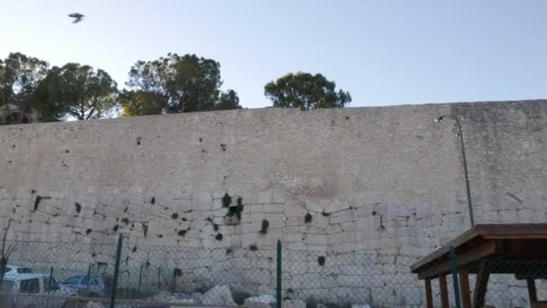 Ancient Collapsed Walls Amelia Umbria Italy — Stock Video