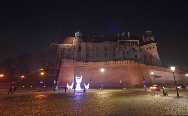 Kraków nocą — Zdjęcie stockowe