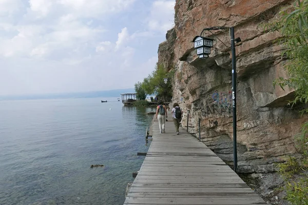 Cliff caminhada Lago Ohrid — Fotografia de Stock