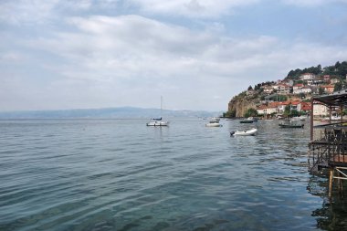 Ohri gölündeki tekneler