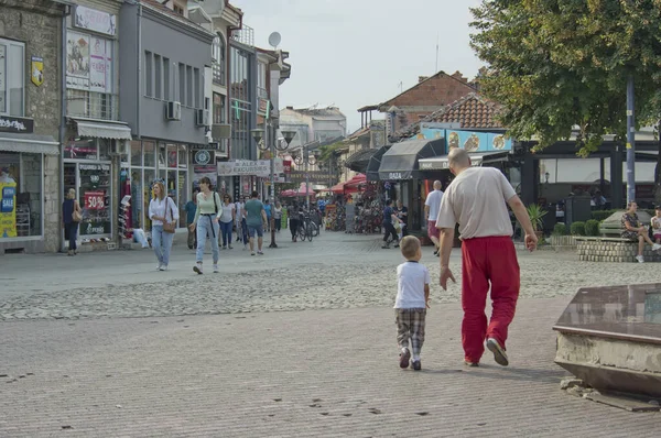 Old Bazaar Street in Ohrid North Macedonia — Stock Photo, Image