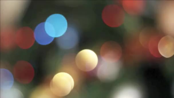 Lumières Floues Noël Sur Noir — Video