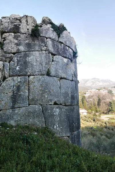 Megalityczna Konstrukcja Murów Norba Latina Włochy — Zdjęcie stockowe